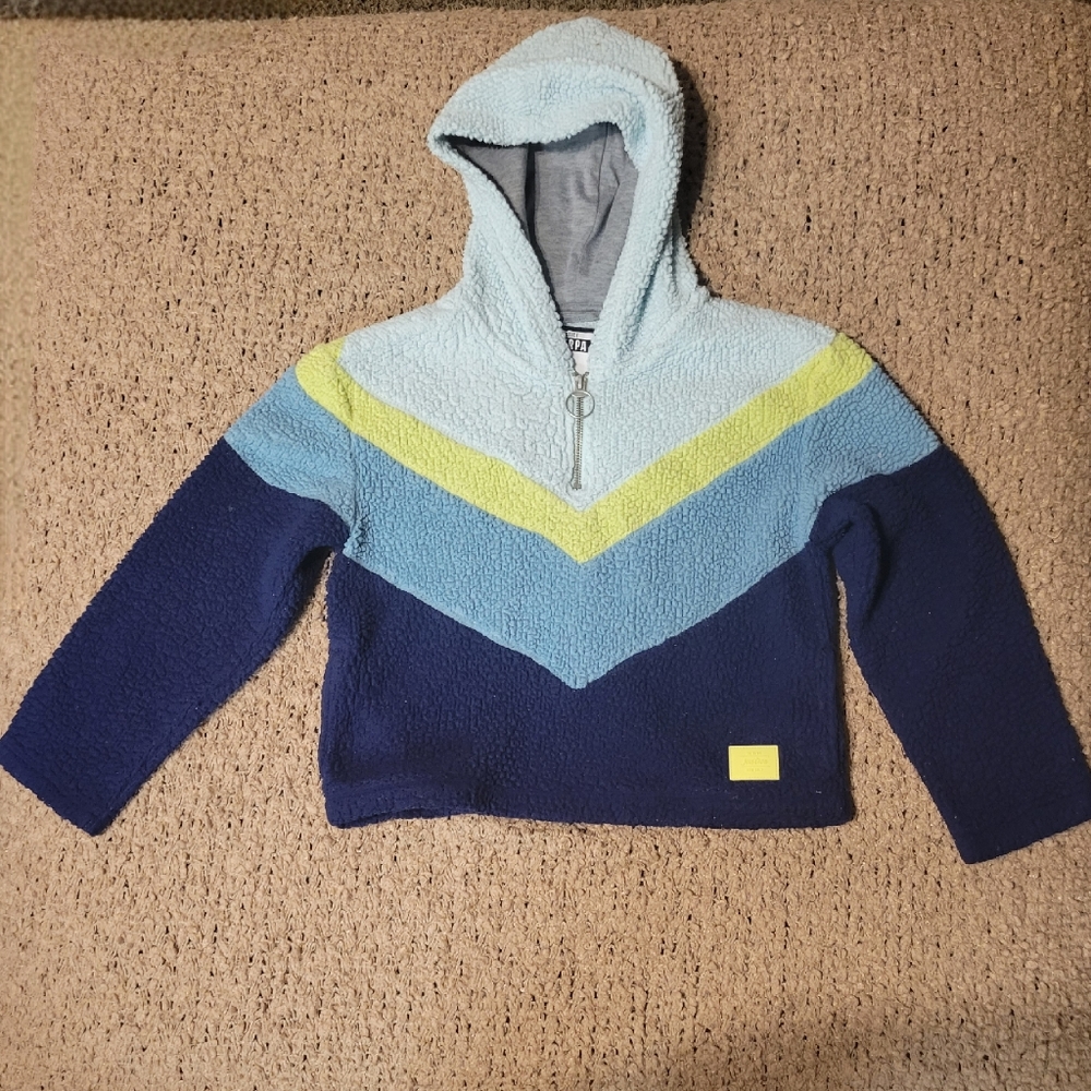 JUSTICE Sherpa Jacket Blue Size 10